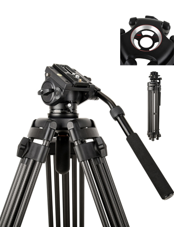 PB-880C Light Weight Carbon Fiber Tripod Video Stand Photo Film Teleplay Shooting Accessories photography Video recording news conference Spare Parts